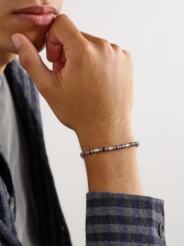 Saguaro Sterling Silver Lapis Lazuli Beaded Bracelet - FR Saguaro Sterling Silver Lapis Lazuli Beaded Bracelet - FR