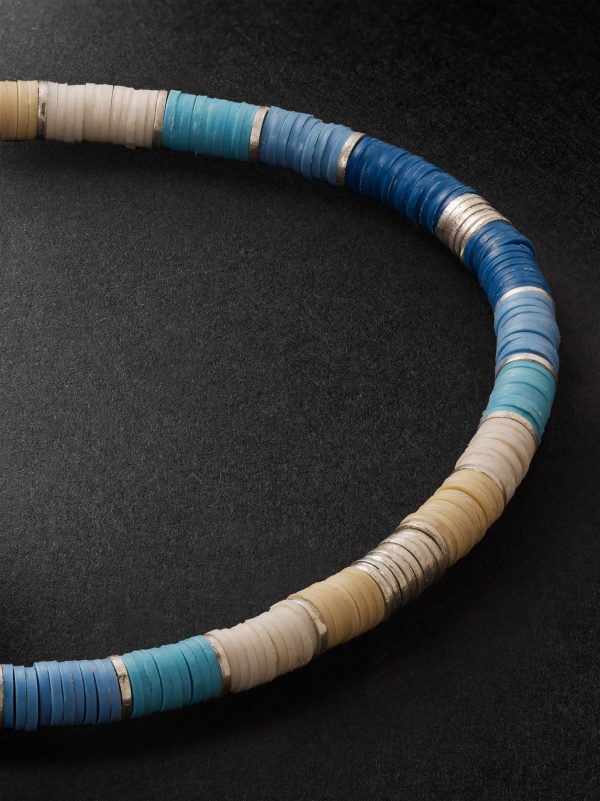 Rizon Sterling Silver, Vinyl and Cord Bracelet - CU Rizon Sterling Silver, Vinyl and Cord Bracelet - CU