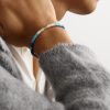 Rizon Sterling Silver, Vinyl and Cord Bracelet - FR Rizon Sterling Silver, Vinyl and Cord Bracelet - FR