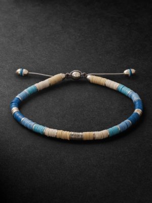 Rizon Sterling Silver, Vinyl and Cord Bracelet