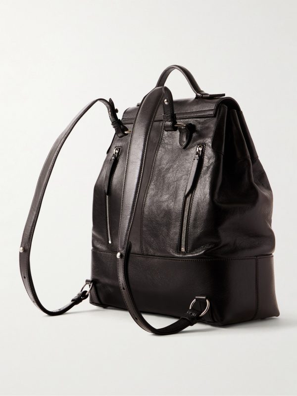 Glide Full-Grain Leather Backpack - BK