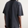 Oversized Distressed Printed Cotton-Jersey T-Shirt - BK