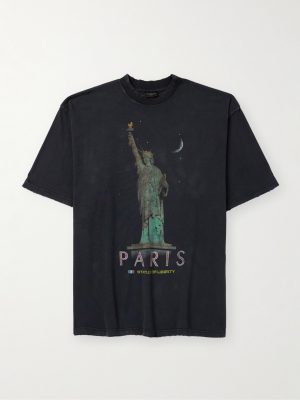 Oversized Distressed Printed Cotton-Jersey T-Shirt Oversized Distressed Printed Cotton-Jersey T-Shirt