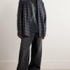 Oversized Distressed Printed Cotton-Jersey T-Shirt - OU