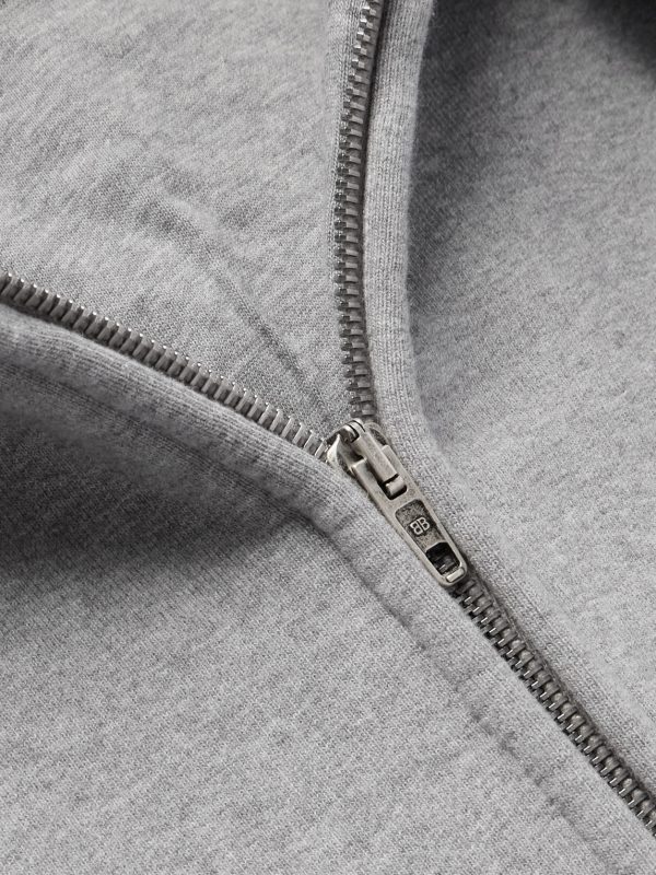 Incognito Oversized Layered Stretch-Cotton Jersey Zip-Up Hoodie - CU