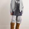 Incognito Oversized Layered Stretch-Cotton Jersey Zip-Up Hoodie - OU