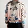 Embellished Embroidered Printed Cotton-Jersey Sweatshirt - BK