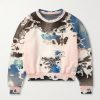 Embellished Embroidered Printed Cotton-Jersey Sweatshirt
