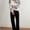 Embellished Embroidered Printed Cotton-Jersey Sweatshirt - OU