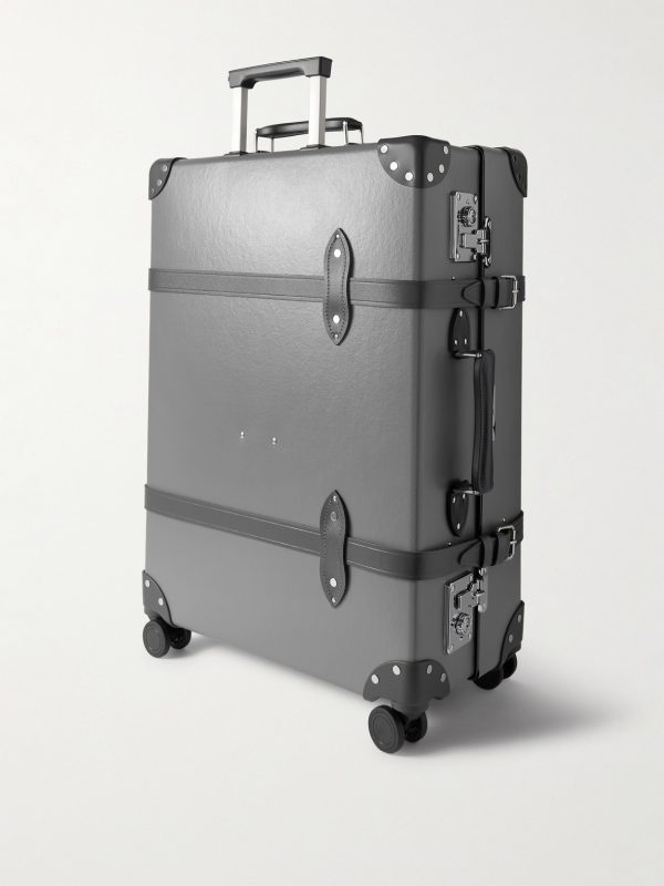 + 007 Leather-Trimmed Vulcanised Fibreboard Check-In Suitcase - BK + 007 Leather-Trimmed Vulcanised Fibreboard Check-In Suitcase - BK