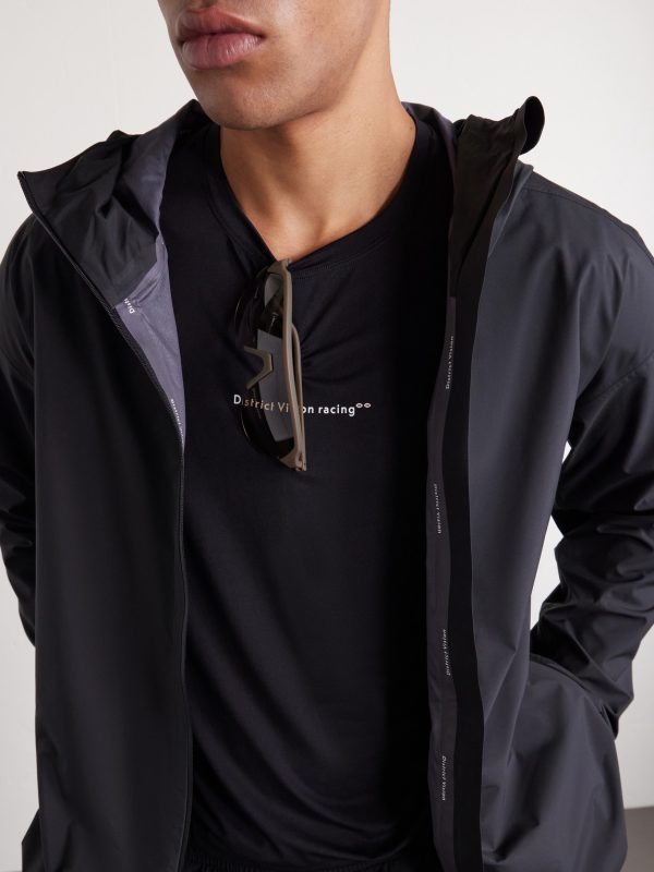 Logo-Appliquéd Shell Hooded Jacket - CU