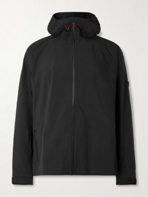 Logo-Appliquéd Shell Hooded Jacket