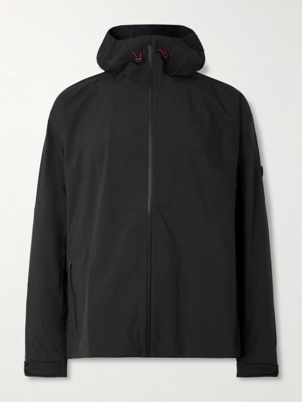 Logo-Appliquéd Shell Hooded Jacket