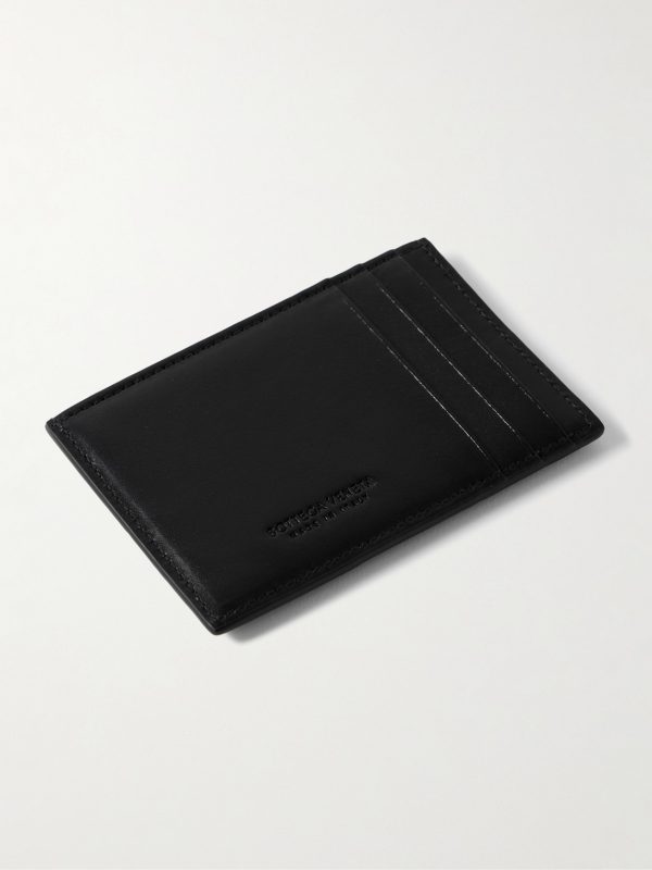 Intrecciato Leather Cardholder - BK