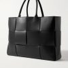 Large Arco Intrecciato Leather Tote Bag - BK