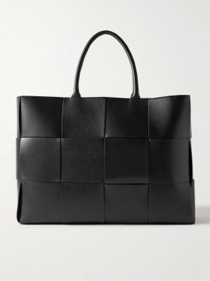 Large Arco Intrecciato Leather Tote Bag Large Arco Intrecciato Leather Tote Bag