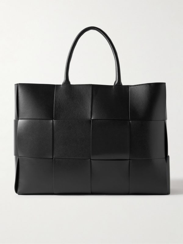 Large Arco Intrecciato Leather Tote Bag
