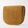 Triomphe Medium Suede Messanger Bag - BK Triomphe Medium Suede Messanger Bag - BK