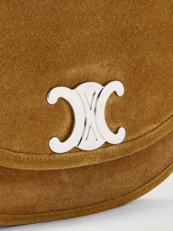 Triomphe Medium Suede Messanger Bag - CU Triomphe Medium Suede Messanger Bag - CU