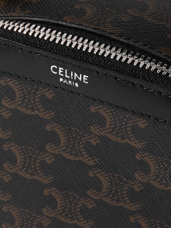 Camera Triomphe Leather-Trimmed Printed Coated-Canvas Messenger Bag - CU Camera Triomphe Leather-Trimmed Printed Coated-Canvas Messenger Bag - CU