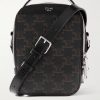 Camera Triomphe Leather-Trimmed Printed Coated-Canvas Messenger Bag Camera Triomphe Leather-Trimmed Printed Coated-Canvas Messenger Bag