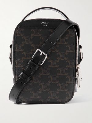 Camera Triomphe Leather-Trimmed Printed Coated-Canvas Messenger Bag Camera Triomphe Leather-Trimmed Printed Coated-Canvas Messenger Bag