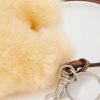 Triomphe Shearling and Leather Keyring - CU Triomphe Shearling and Leather Keyring - CU