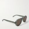 Black Frame 56 Aviator-Style Acetate Sunglasses - FR
