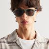Black Frame 56 Aviator-Style Acetate Sunglasses - OU