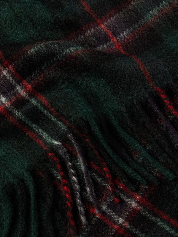 Fringed Checked Cashmere Scarf - CU Fringed Checked Cashmere Scarf - CU