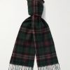 Fringed Checked Cashmere Scarf Fringed Checked Cashmere Scarf
