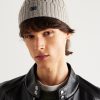 Logo-Embroidered Cable-Knit Cashmere Beanie - OU