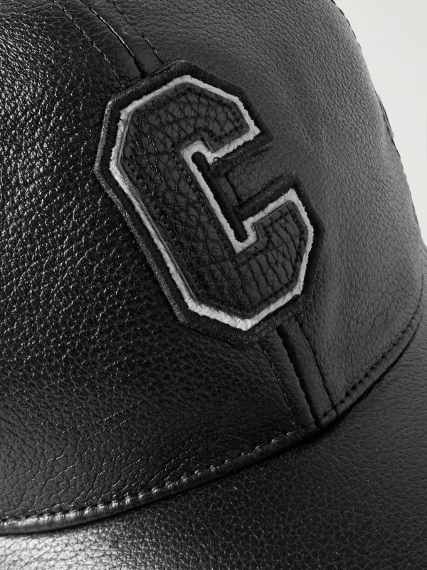 Logo-Appliquéd Embroidered Full-Grain Leather Baseball Cap - CU Logo-Appliquéd Embroidered Full-Grain Leather Baseball Cap - CU