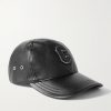 Logo-Appliquéd Embroidered Full-Grain Leather Baseball Cap Logo-Appliquéd Embroidered Full-Grain Leather Baseball Cap
