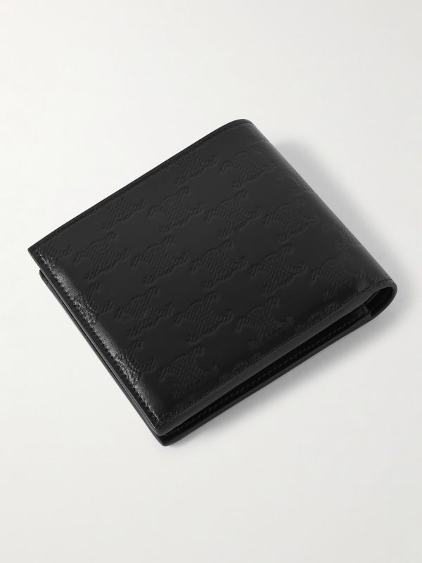 Triomphe Logo-Debossed Leather Billfold Wallet - BK Triomphe Logo-Debossed Leather Billfold Wallet - BK