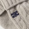 Logo-Embroidered Cable-Knit Cashmere Gloves - CU Logo-Embroidered Cable-Knit Cashmere Gloves - CU