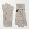 Logo-Embroidered Cable-Knit Cashmere Gloves Logo-Embroidered Cable-Knit Cashmere Gloves