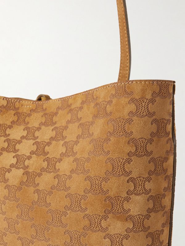 Logo-Debossed Suede Bucket Bag - CU Logo-Debossed Suede Bucket Bag - CU