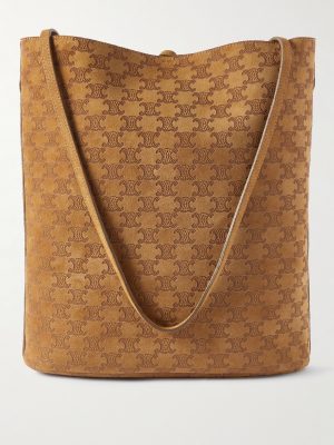 Logo-Debossed Suede Bucket Bag Logo-Debossed Suede Bucket Bag