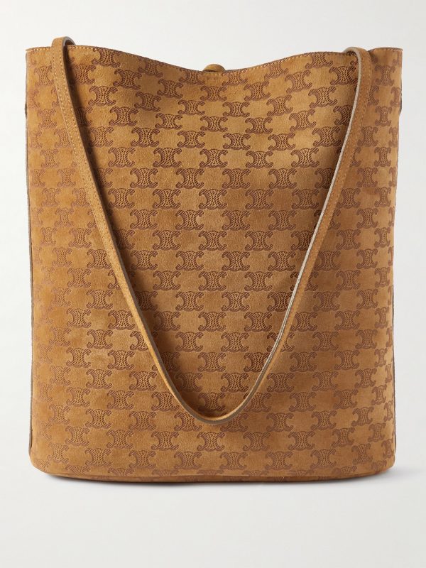 Logo-Debossed Suede Bucket Bag Logo-Debossed Suede Bucket Bag