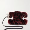 Triomphe Leopard-Print Shearling and Leather Keyring Triomphe Leopard-Print Shearling and Leather Keyring