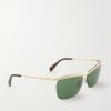 Metal Frame 27 D-Frame Gold-Tone Sunglasses - FR Metal Frame 27 D-Frame Gold-Tone Sunglasses - FR