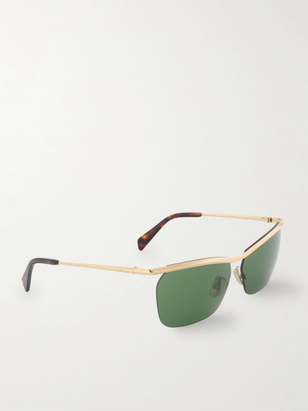 Metal Frame 27 D-Frame Gold-Tone Sunglasses - FR Metal Frame 27 D-Frame Gold-Tone Sunglasses - FR