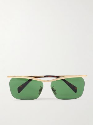 Metal Frame 27 D-Frame Gold-Tone Sunglasses Metal Frame 27 D-Frame Gold-Tone Sunglasses