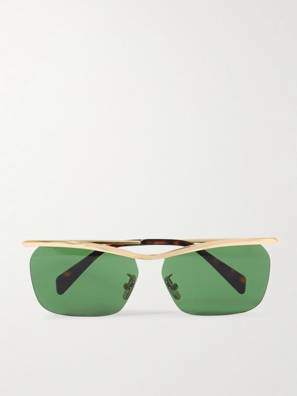 Metal Frame 27 D-Frame Gold-Tone Sunglasses Metal Frame 27 D-Frame Gold-Tone Sunglasses