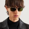 Metal Frame 27 D-Frame Gold-Tone Sunglasses - OU Metal Frame 27 D-Frame Gold-Tone Sunglasses - OU