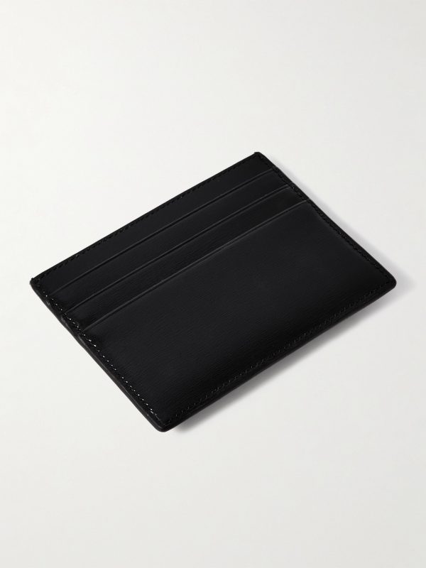 Logo-Embellished Textured-Leather Cardholder - BK Logo-Embellished Textured-Leather Cardholder - BK