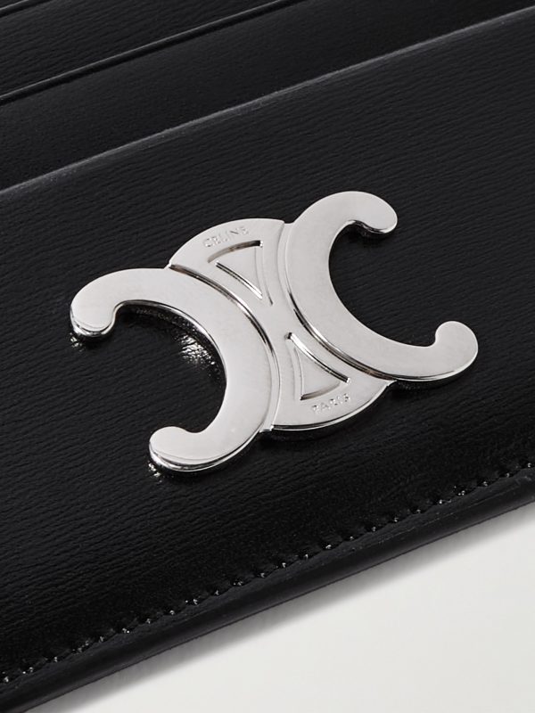 Logo-Embellished Textured-Leather Cardholder - CU Logo-Embellished Textured-Leather Cardholder - CU