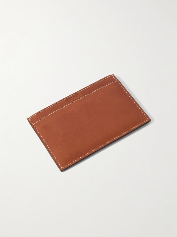 Logo-Debossed Leather Cardholder - BK