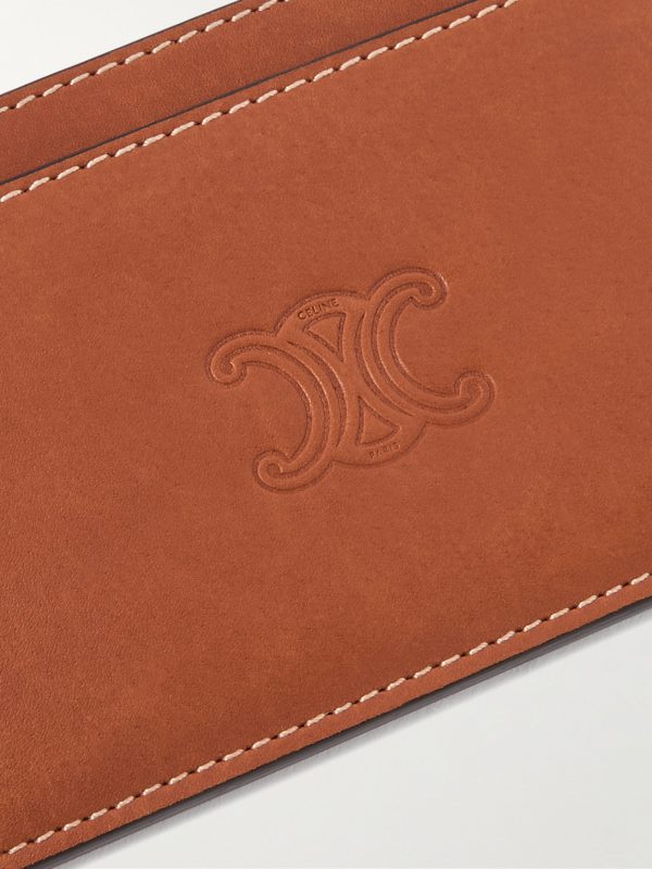 Logo-Debossed Leather Cardholder - CU